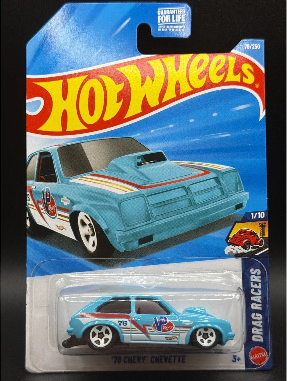 Hot Wheels '76 Chevy Chevette - Drag Racers 1/10 - Light Blue VP Racing Livery -